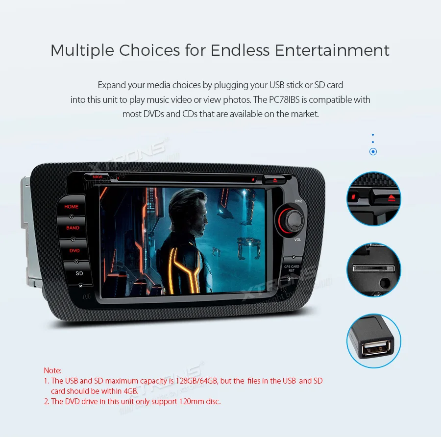 Best XTRONS 7" Android 8.1 Quad Core 16GB ROM car Multimedia System DVD Player GPS Navigation for Seat Ibiza MK4/6J 2009-2013 RCA 11