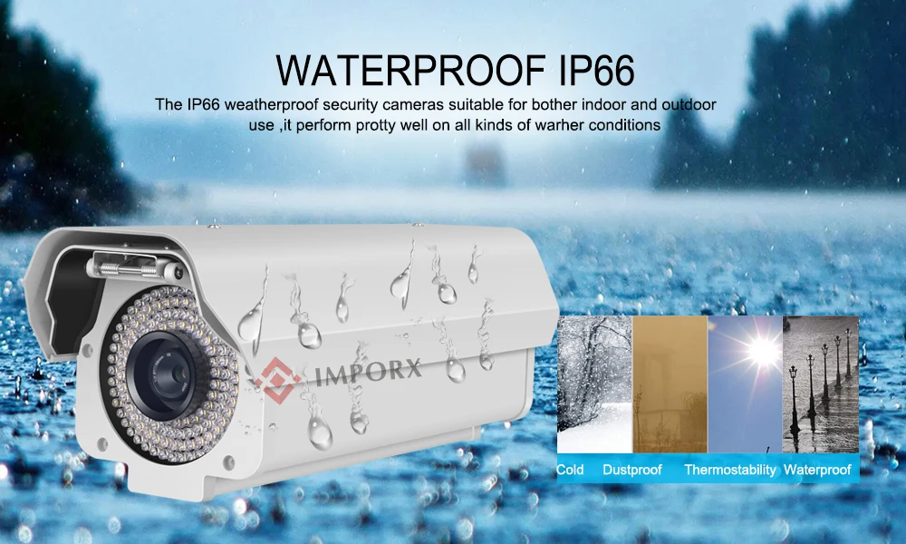 

1080P 2MP IR LED License Plate Recognition Camera IR Night Vision Outdoor Waterproof LPR Camera For Highway Parking 6-16mm Lens