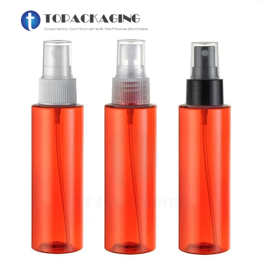 

30PCS*100ML Spray Pump Bottle Red Plastic Cosmetic Container Empty Perfume Sample Parfum Refillable Packing Fine Mist Atomizer