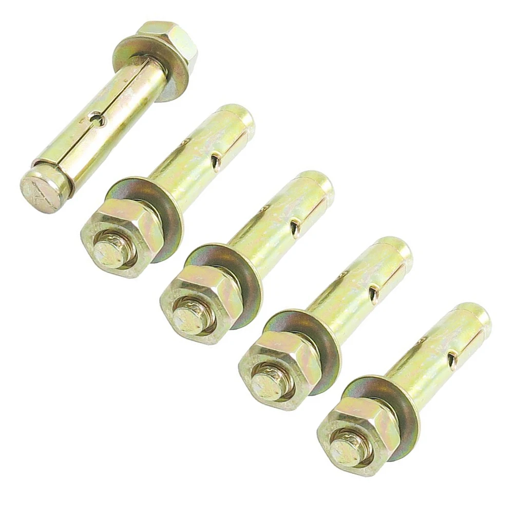 HHTL 5 Pcs M10 x 70mm Hex Nut Expansion Bolt Sleeve Anchors Toolin