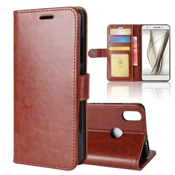 

Wallet Leather Protective Cover Folio Stand With Card Slots Holder Shockproof Slim Magnetic Phone Case For BQ Aquaris X / X Pro