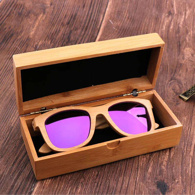 

Vintage Handmade Bamboo Glasses Case Sunglasses Box Environmental Protection Materials Bamboo Storage Box Rectangular