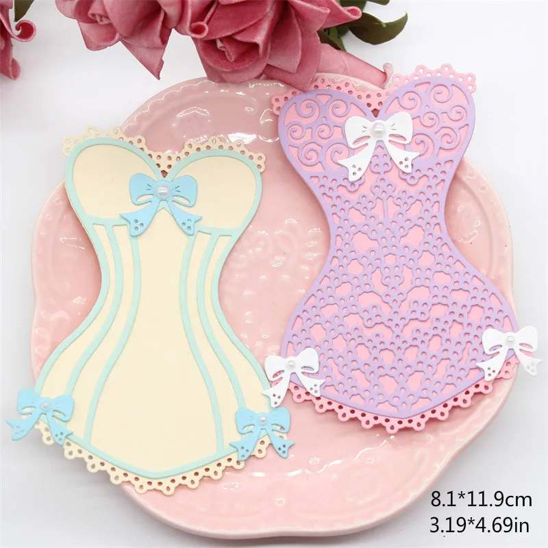 

VYUTXA Small size Cute Skirt Metal Cutting Dies For DIY Scrapbooking Craft/ Cards Making