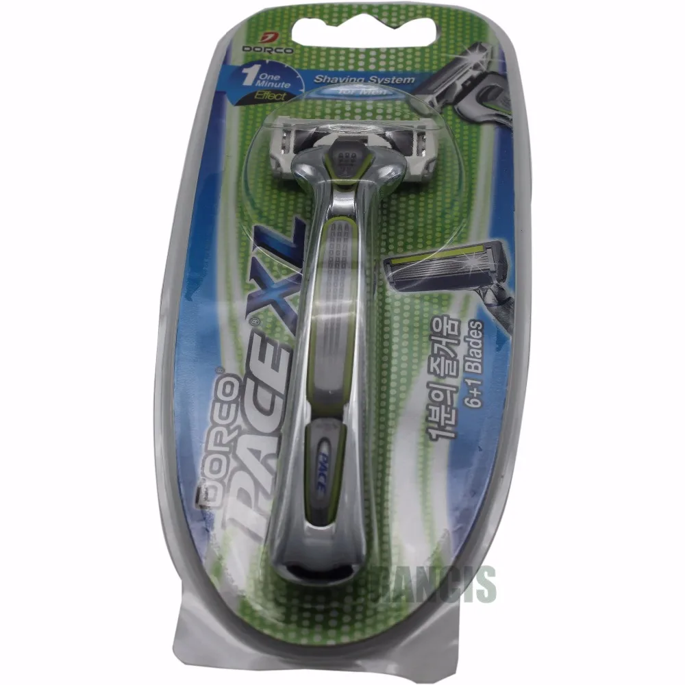 1 Holder +1 Razor Blade Pace 6 Replacable Men Shaving Safety Razor
