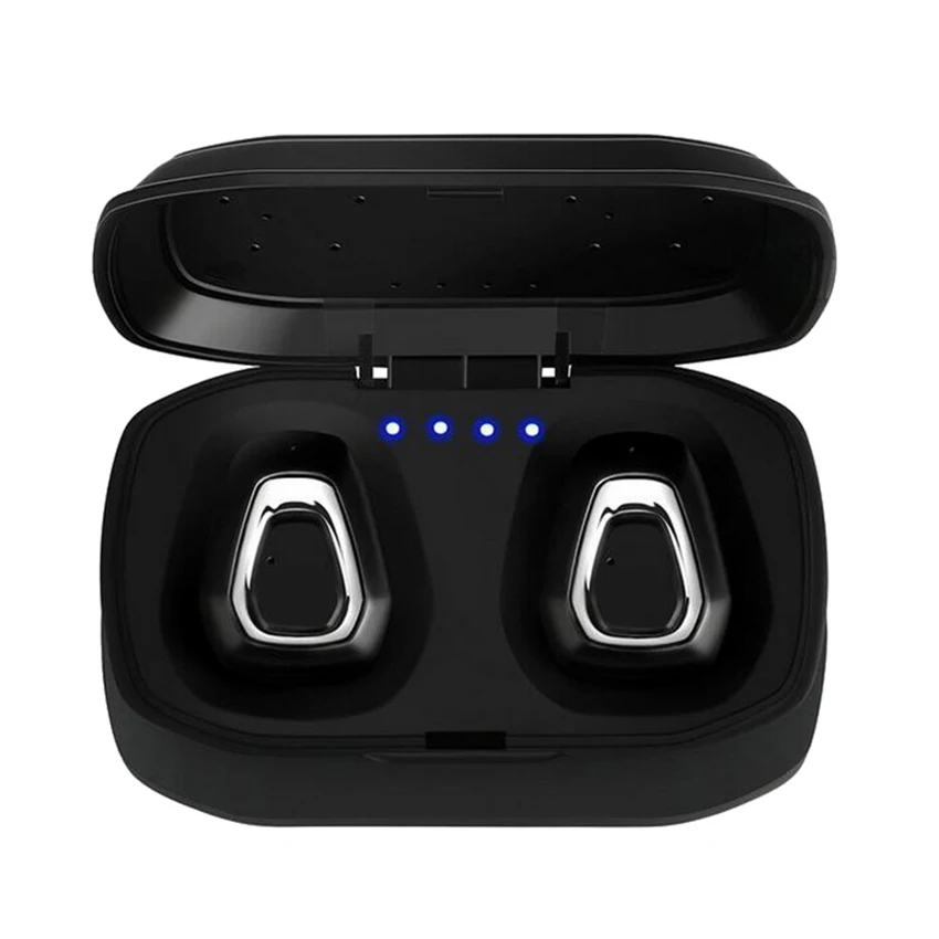 silver A7 невидимые Bluetooth наушники 5,0 наушники-вкладыши TWS с мини Беспроводной наушники стерео глубокий бас гарнитура Bluetooth с зарядным устройством Портативный - Цвет: silver