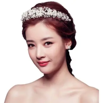 

Hot Bridal Veil Tiara Diamante Rhinestone Crown Wedding Party Prom Headband Princess Crystal Wedding Crown Veil Hair Accessory
