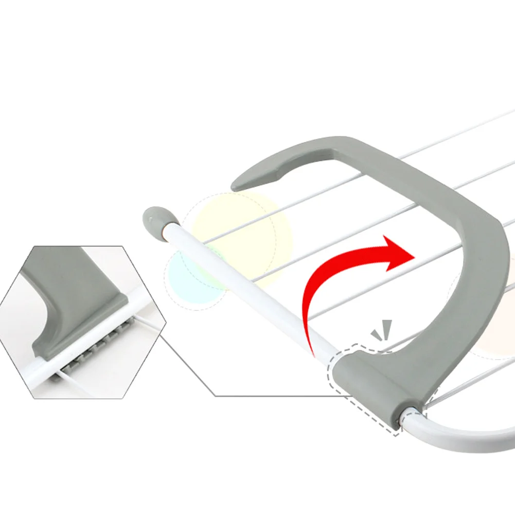 Портативный складной регулируемый стеллаж для сушки белья для балкона, многофункциональная телескопическая стойка радиатора
