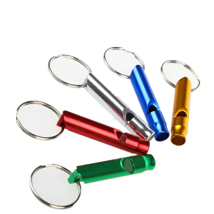 

1Pcs Outdoor Sport Tools Training Whistle Multifunctional Aluminum Emergency Survival Whistle Keychain For Camping Hiking