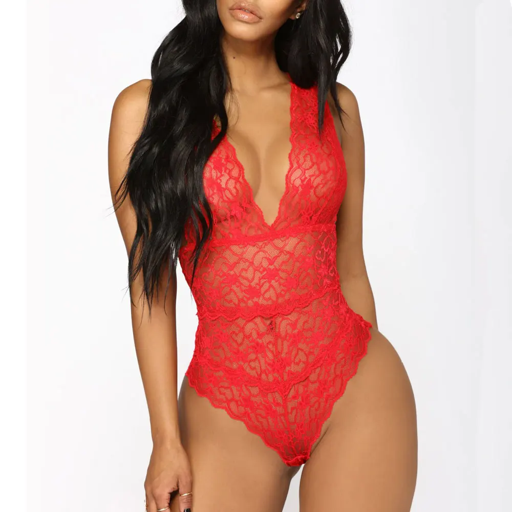 Buitifo, женское Кружевное боди, одна деталь, Babydoll, Мини Тедди, v-образный вырез, ночное белье