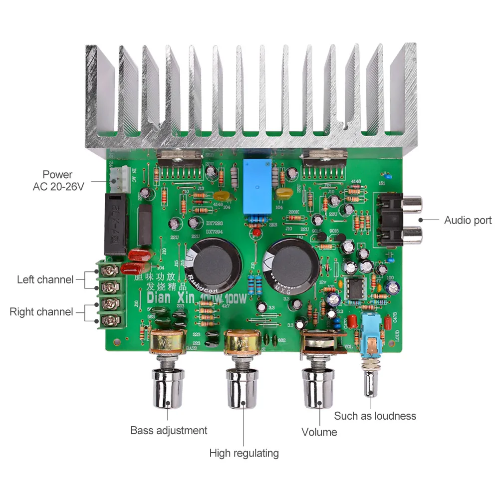 AIYIMA TDA7294 Усилитель Аудио плата AMP 100 Вт* 2 высокой мощности 2,0 канальный усилитель звука динамик домашняя аудио Diy