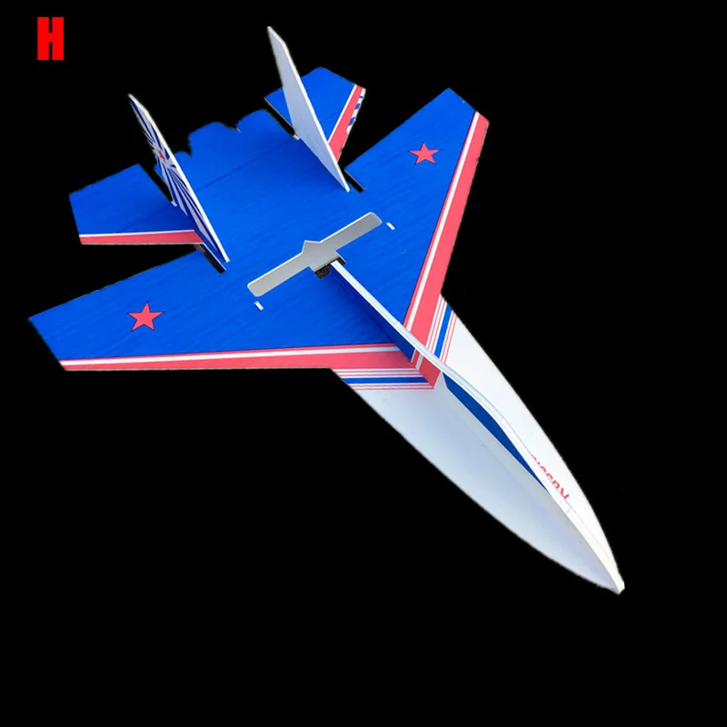 Фиксированная модель крыла Su27 RC самолет с микрозоны MC6C передатчик с приемником и конструкцией частей для DIY RC самолета - Цвет: H Empty Body