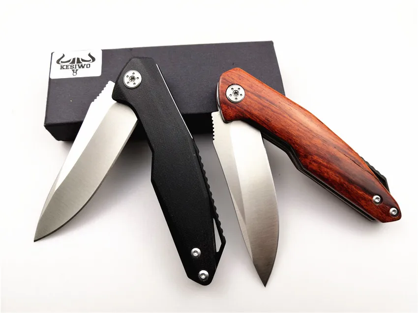 KESIWO KS12 Ball Bearing Flipper Folding Knife D2 Blade Pocket EDC Knife Camping Outdoor Hunting Hiking Knives Garden Hand Tool