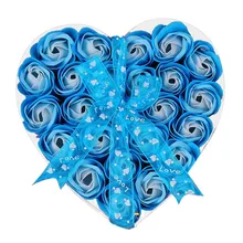 Романтический 24 шт сердце Ароматические Ванна тела лепесток розы мыло свадебное украшение подарок лепесток розы для роскошной ванны#0329