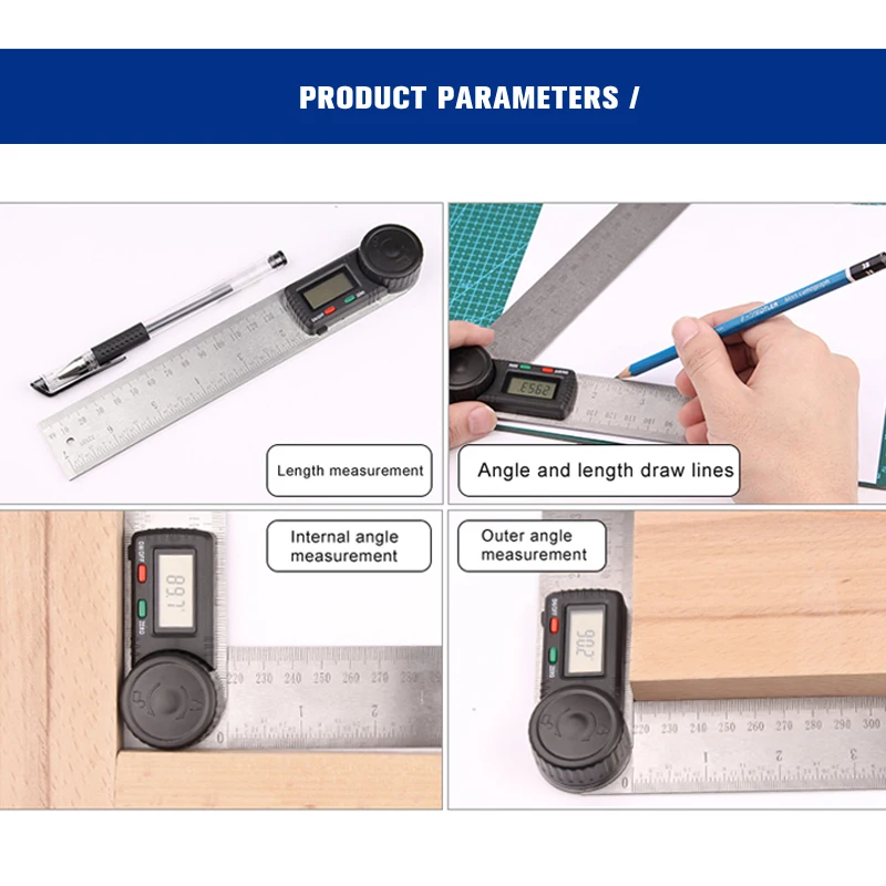 Цифровой угломер линейка метр 360 градусов транспортир стальной Инклинометр угломер электронный угломер транспортир 29