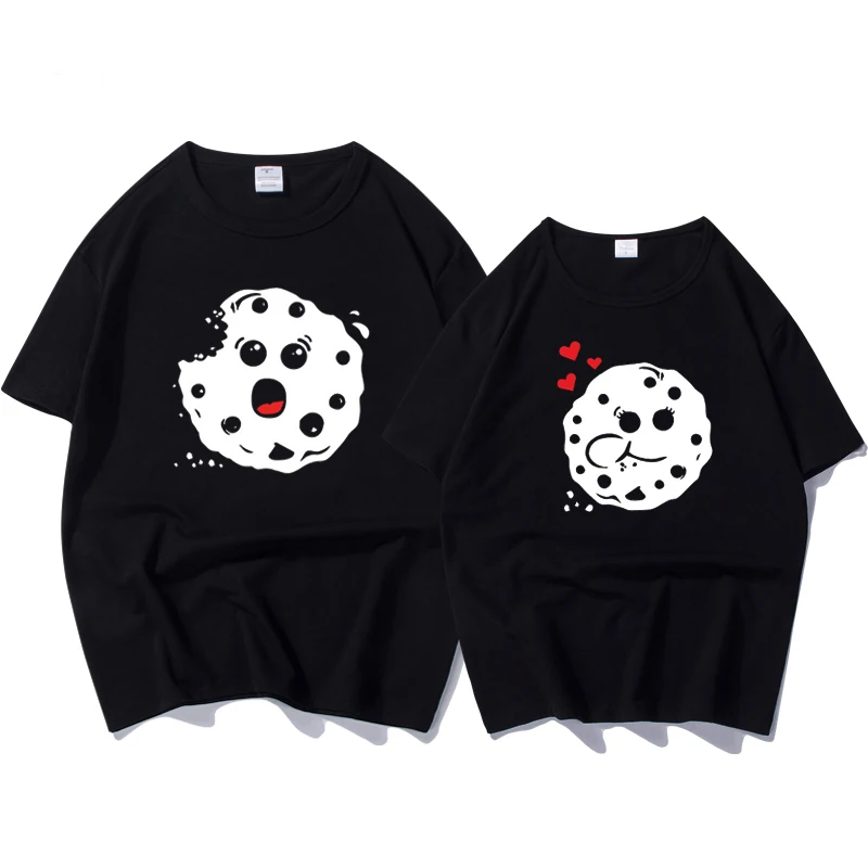

Funny Female T-shirt Brand Tee Tops Plus Size New Arrival Couple T Shirt for Lovers Summer Short Sleeve Cotton T-shirt Women Men