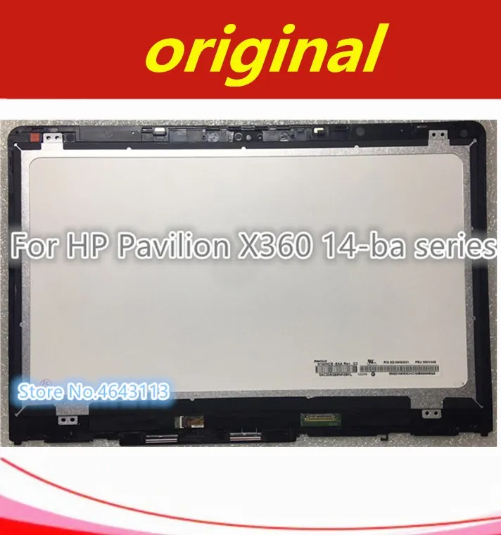 14'' IPS LCD Touch Screen Digitizer Assembly+Frame B140XTN02.E N140HCE-EBA For HP Pavilion X360 14-ba series | Компьютеры и