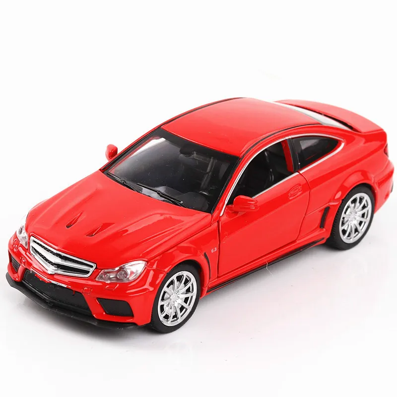 

Car Model for Mercedes-Benz C63 AMG Super Sport Car Diecast Racing Simulation Model Car Sound and Light Pull Back Speelgoed Auto