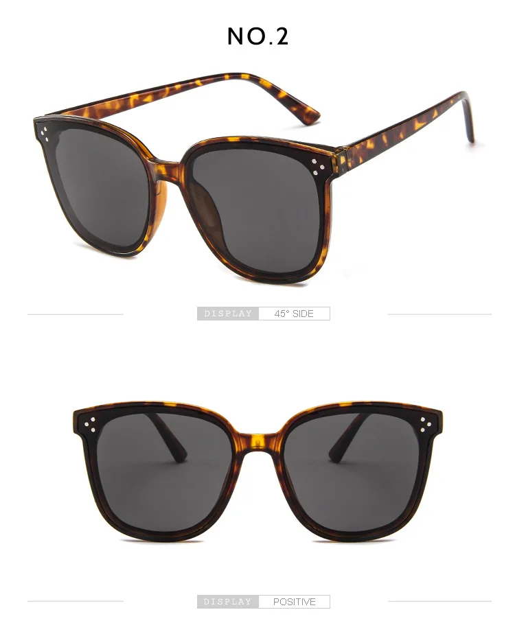 Женские крупные солнцезащитные очки брендовые дизайнерские роскошные женские солнцезащитные очки в стиле ретро Винтаж квадратная Большая рама Форма заклепки украшения