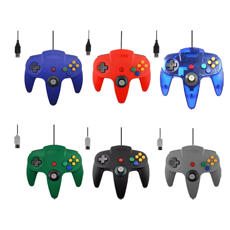 

Wired USB/N64 Controller For Nintend N64 Joystick Games Gamepad Joypad For Gamecube Controle For N64 PC For Mac Black Gamepad