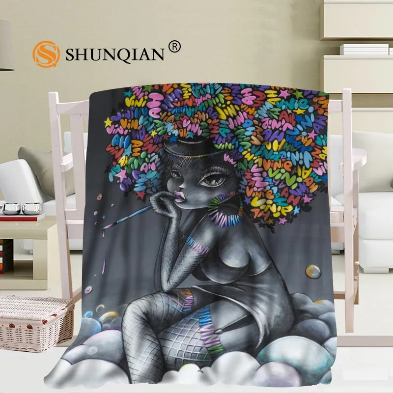 مخصص Vinie الكتابة على الجدران بطانية كنبة مكتب بطانية المحمولة بطانية ناعمة السرير الطائرة السفر الكبار المنزل بطانية