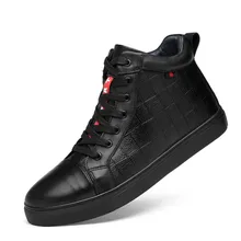 

Medium Cut Winter Running Shoes for Men Waterproof Snow Boots Pu Leather Upper Sports Man Sneakers Keep Warm Outdoor Trainers