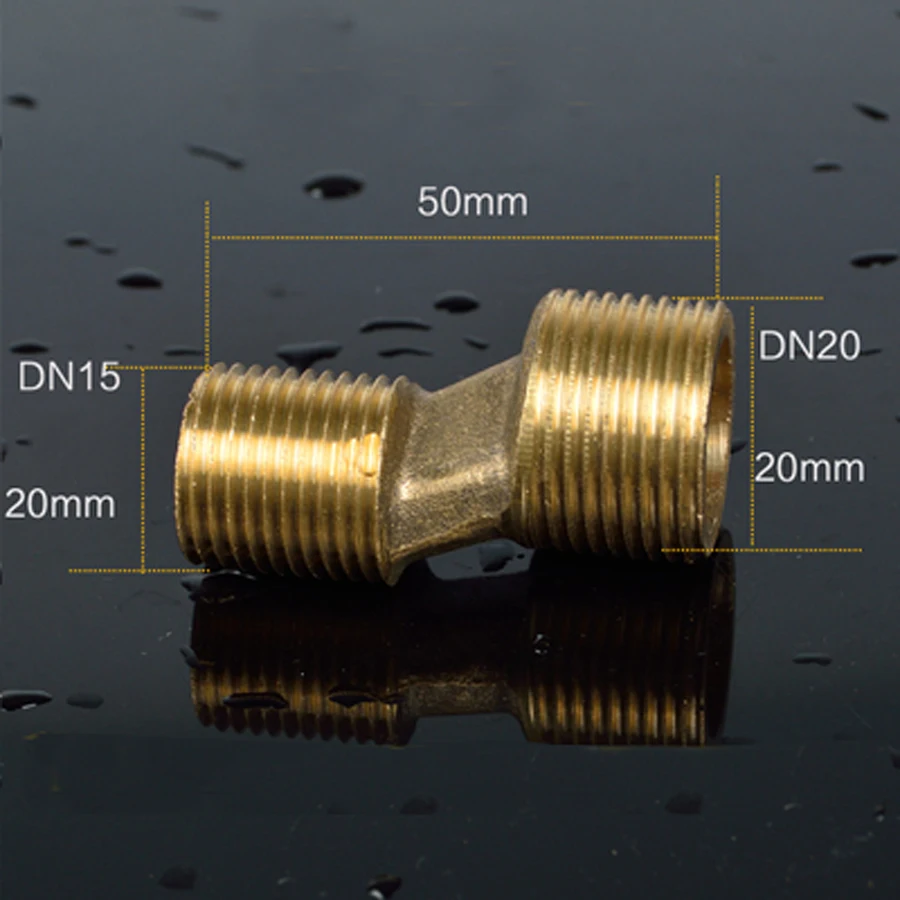 G 3/" до 1/2" BSPP Мужской эксцентричный латунный редуктор удлиненная угловая длина 50 мм для смесителя, аксессуары для душа