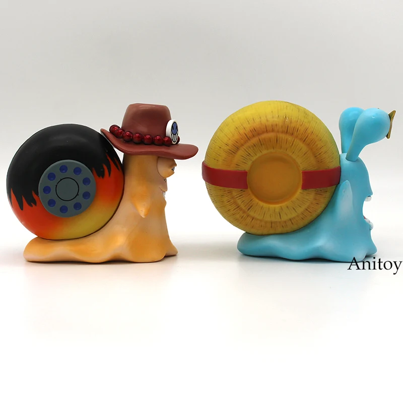 Аниме One Piece Luffy & Ace Den Mushi телефон ПВХ Фигурки игрушки 2 шт./компл. 11 см|figure toy|one piece