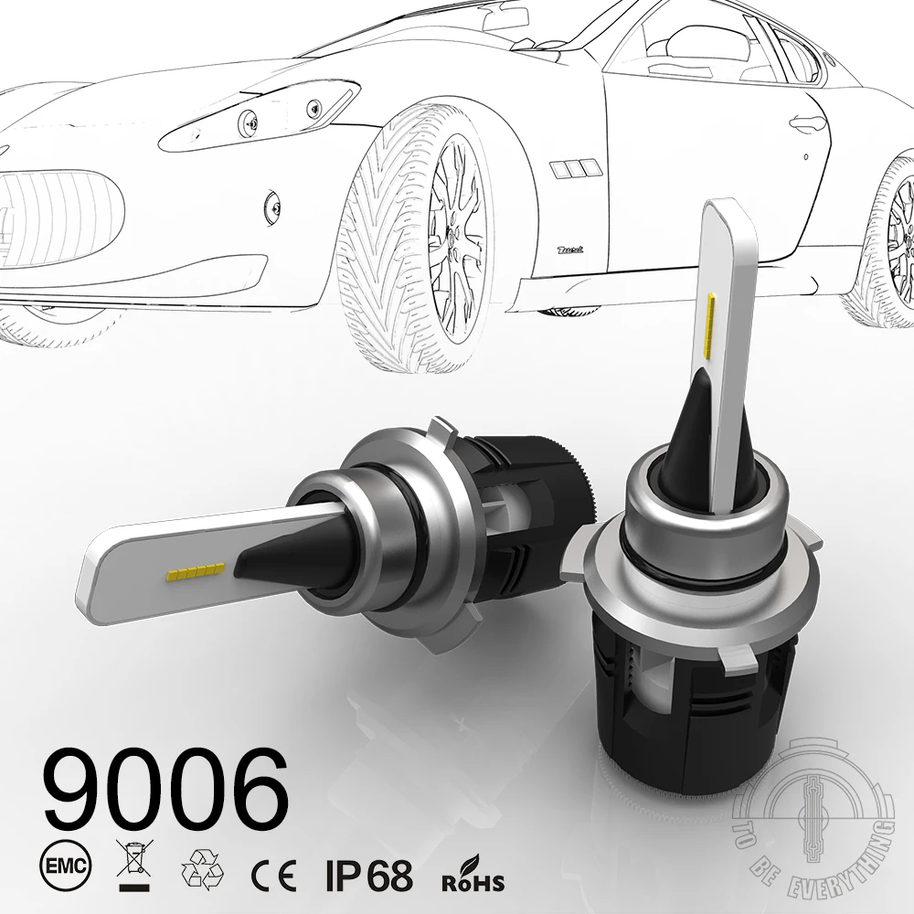

B6 9005/HB3 9006/HB4 Car LED Headlight Bulbs Hi-Lo Beam 72W 8000LM 6000K Auto Headlamp Fog Light Diode Lamps for Cars 2018