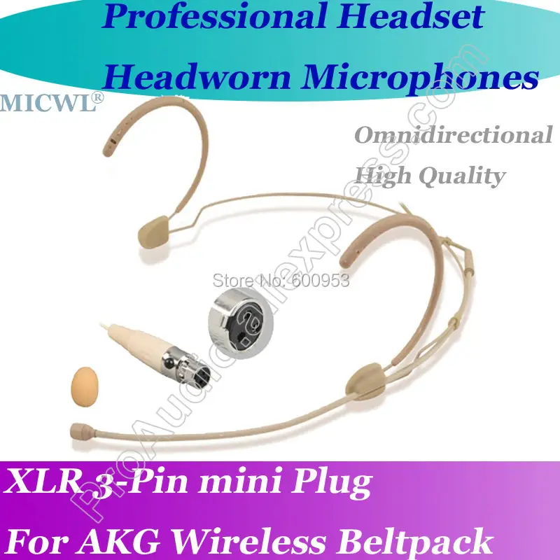 

MICWL New Design Wireless Headset Microphone for AKG Samson Gemini Comfortable Headworn Mic with Omni- Directivity