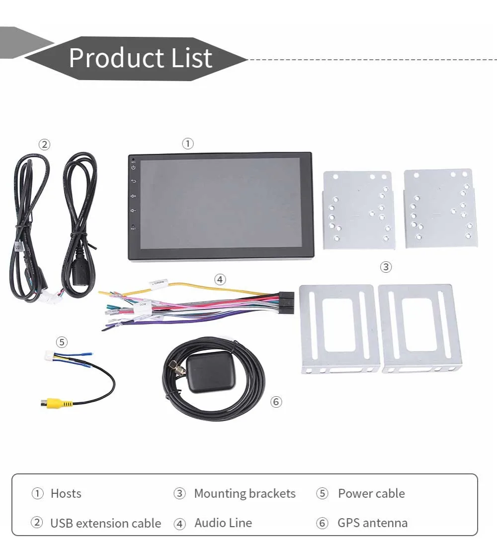 Cheap Wholesale 20 units Smart Car Android 7.1 MP5 Player quad core GPS navigation Super slim 7inch tablets multimedia FM Mirror link 5