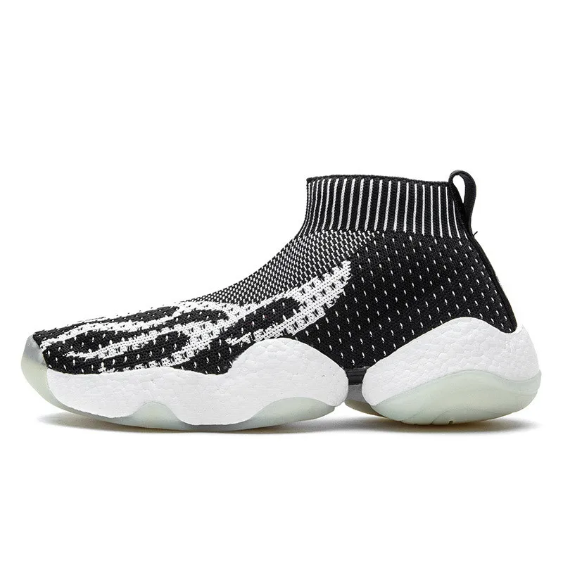 white basketball shoes with black socks