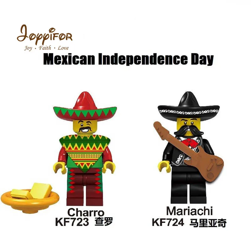 

Building Blocks le Mexican Independence Day Bricks Action Figures Toys For Children Kids Gift bricks Charro Mariachi