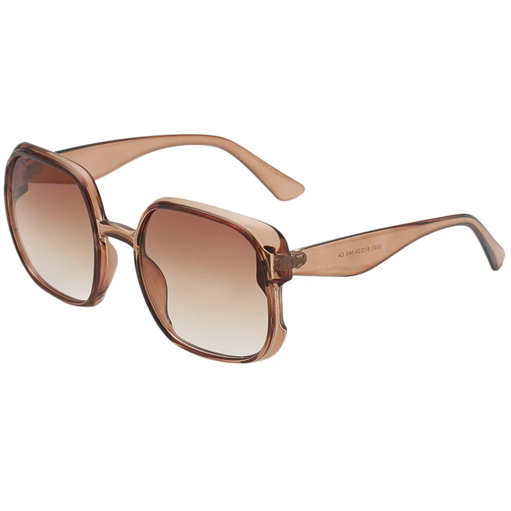 Eyeglasses Frame Sunglasses Women Vintage Retro Gradient Color Lens Sunglasses Men Square Plastic Lunette Soleil Femme