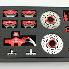 EMS МР 4 колеса Гидравлический Тормозной набор 8 поршневые суппорты структура для Baja 5B SS 5T красный цвет