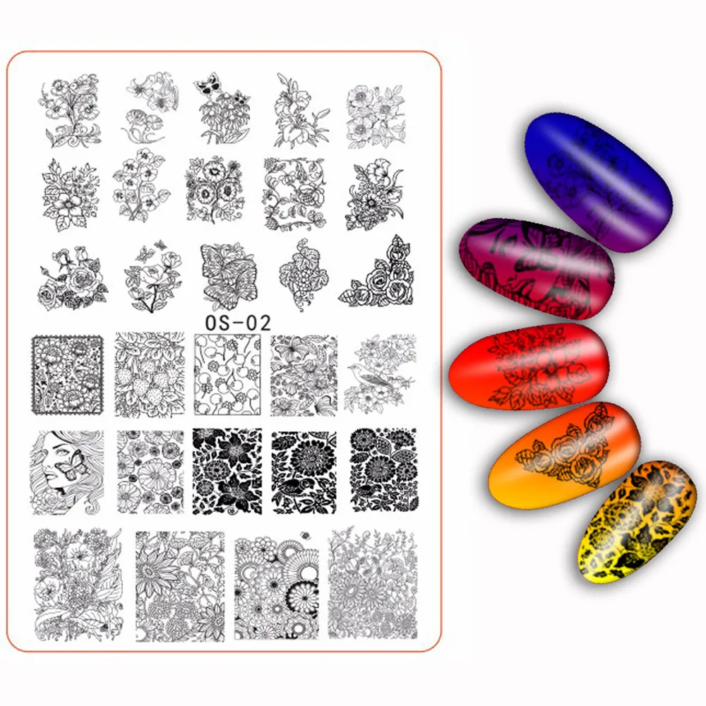 

Pattern DIY Nail Art Image Stamp Stamping Plates Manicure Template placas de carimbo de unha plaque stamping pour ongle