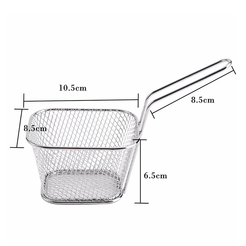 Кухонный инструмент квадратной формы корзины для жарки сито из нержавеющей