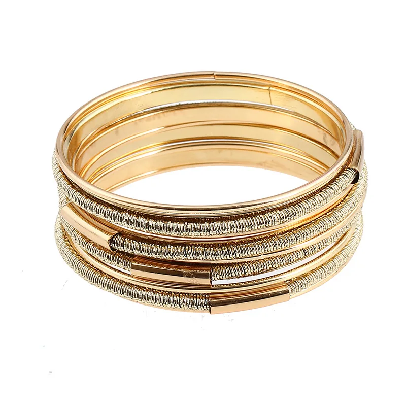 

Punk Fashion Gold-color Metal Snake Bangle Popular Set Bangles Jewelry