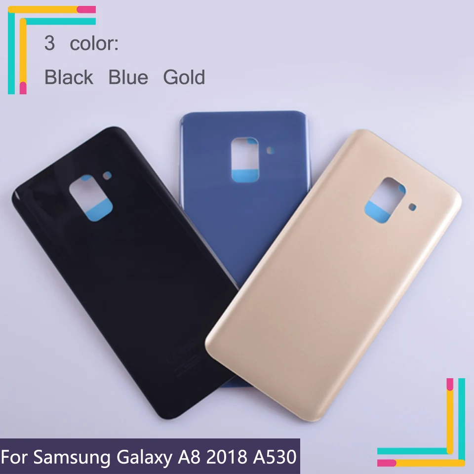 10 шт \ Лот Задняя Дверь Корпус для Samsung Galaxy A8 2018 A530F стеклянная батарея чехол