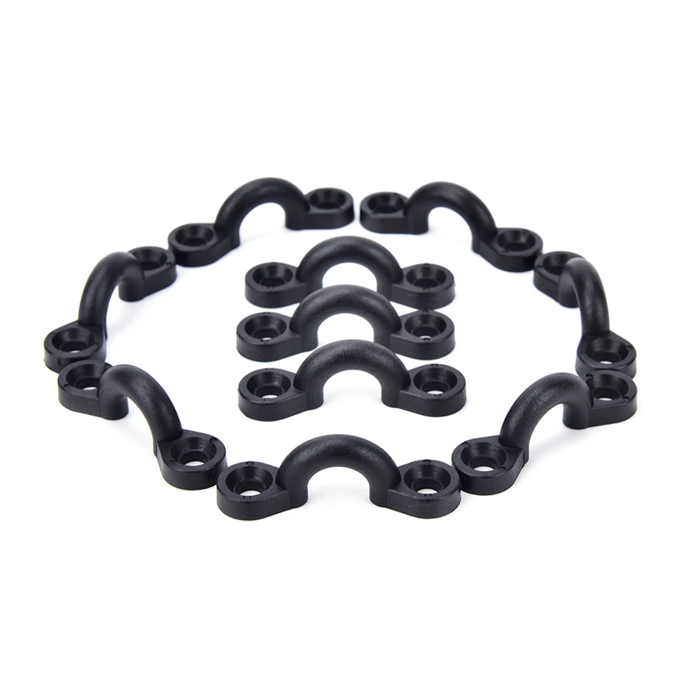 10Pcs Nylon Bungee Deck Loops Tie Down Pad Eye for Boat Kayak Deck Rigging Kit