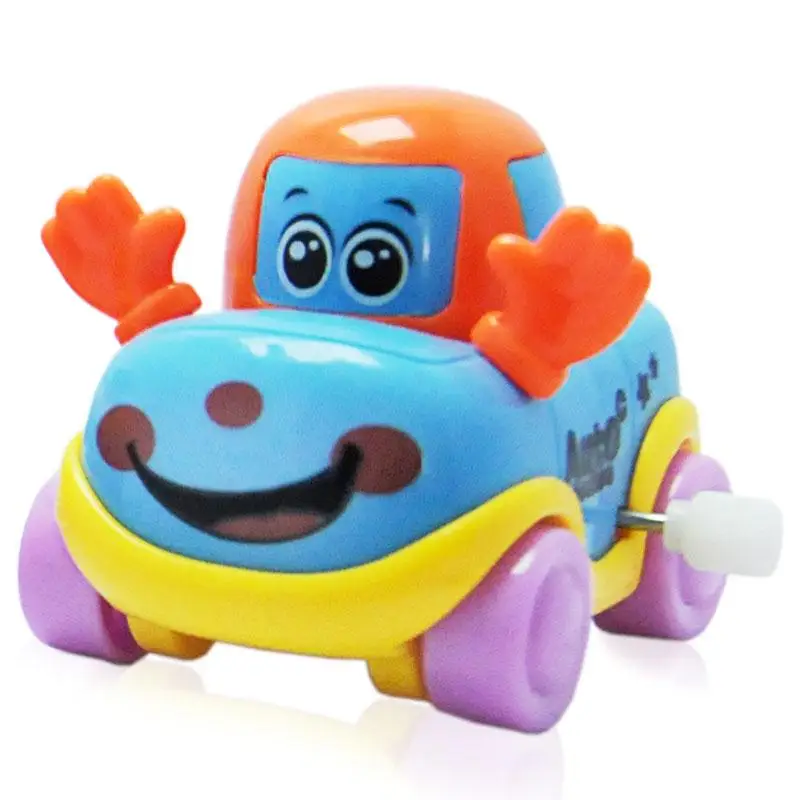 1Pc Mini Cartoon Car Wind Up Auto Model Pull Back Miniatures Multicolor