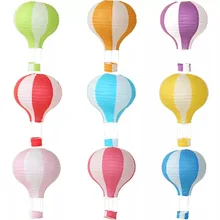 5 шт./партия, 12 ''30 см, Разноцветные бумажные фонарики с воздушным шаром для свадебной вечеринки, украшения на окно для детского душа
