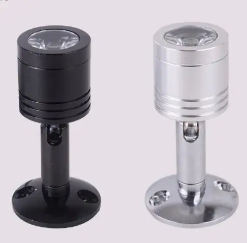 

1W DC 12V LED Cabinet Light Shelf Showcase Cupboard Lamp Downlight Wardrobe Night Counter Lamps Flexible 360 Adjustable