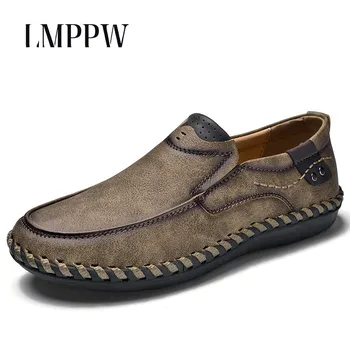 

New Fashion Men Loafers Handmade Men Casual Leather Shoes Slip on Men Loafers Driving Shoes Comfortable Men Flats Soft Moccasins