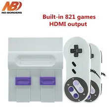 NO-BORDERS Мини ТВ игровая консоль HDMI 8 бит Ретро видео игровая консоль встроенный 821 различных классических игр ручные игровые плееры