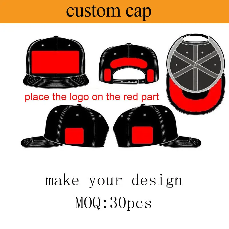 factory wholesale 30pcs!custom snapback 