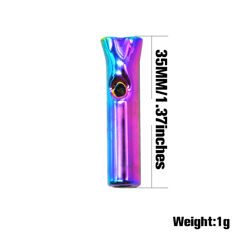 

Dazzling Color Herb Tobacco Pipe for Smoking Unique Glass Pipes 35mm Cigarette Holder Filter For Universal Travel Smoking
