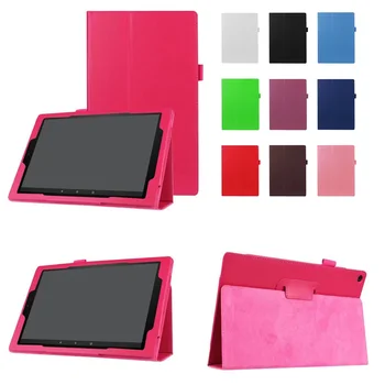 

Litchi Stand Flip Leather Case Smart Cover For Amazon Kindle Fire HD10 HD 10 2017 10.1" Tablet Case Protective shell Cover skin