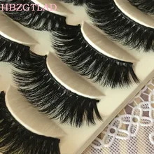 Толстые 3D Многослойные поперечные накладные ресницы хлопчатобумажная нить мягкий завиток натуральные длинные ресницы модные инструменты для макияжа Поддельные ресницы