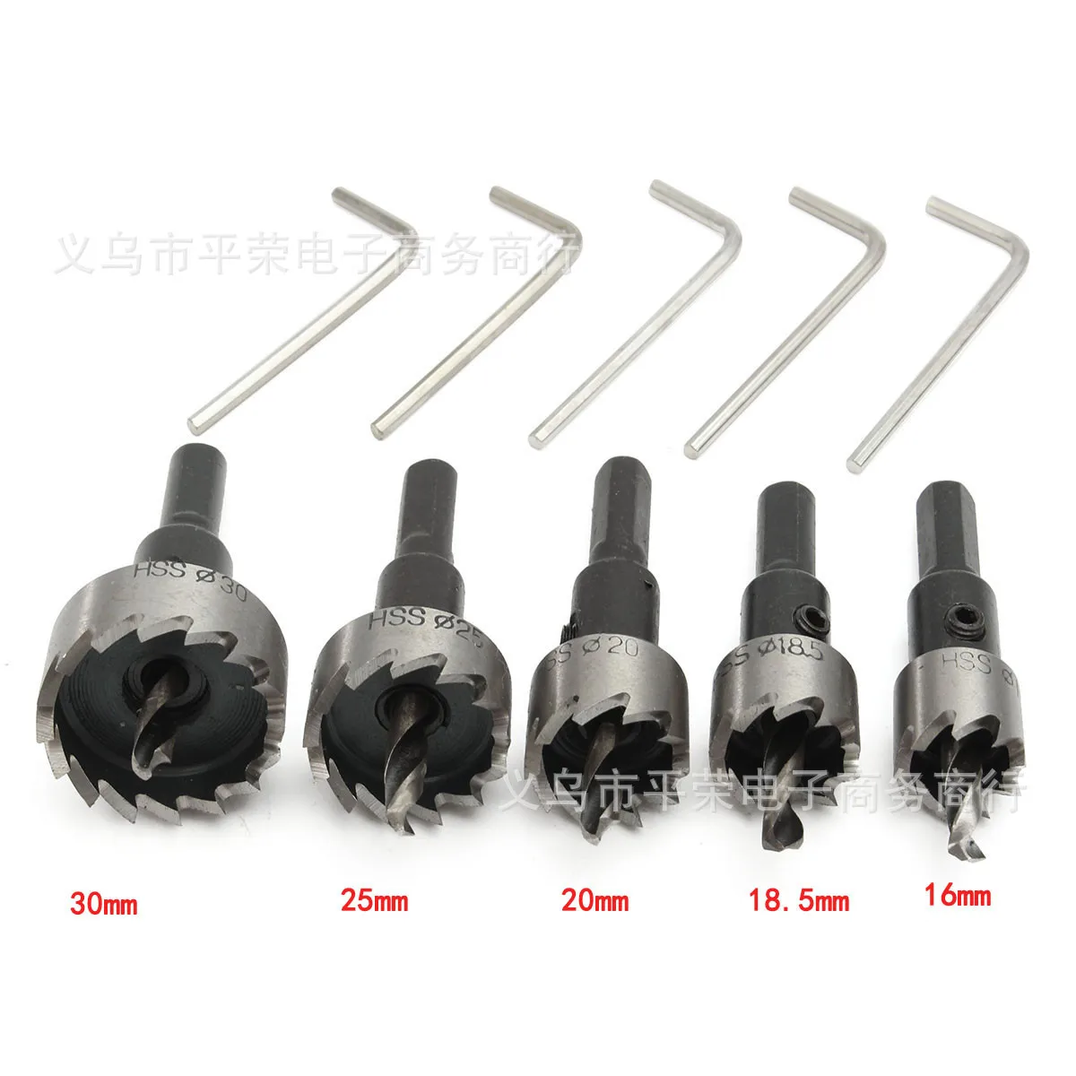 5pcs HSS Bohrer Lochsägen Lochbohrer für Metallbohrer Kronenbohrer 16-30mm Set