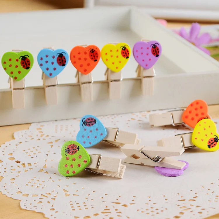 Diy Memo Decoration Bookmark Postcard Binder Wooden Clothes Photo